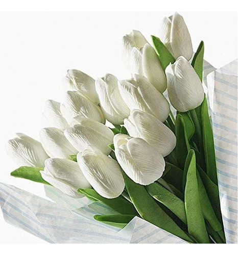 Nubry 30pcs Flores De Tulipán Artificiales Fake Real Touch T 1