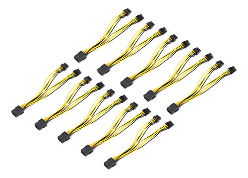 Cabo De Alimentação 10 Pacotes Pcie 8 Pinos Pcie 1