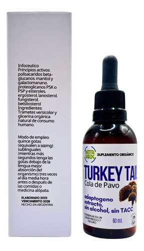 Puro Turkey Tail Cola De Pavo Extracto Vegano 1