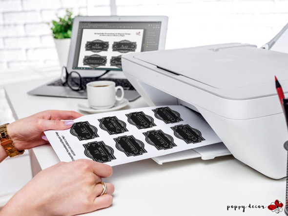 Etiquetas Frascos Imprimibles Personalizadas 8.5x5cm Vintage 1