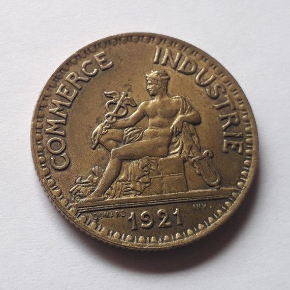Francia 2 Franc Año 1921 Moneda Broncealuminio Franco Km#877 1 Francia 2 Franc Año 1921 Moneda Broncealuminio Franco Km#877 1