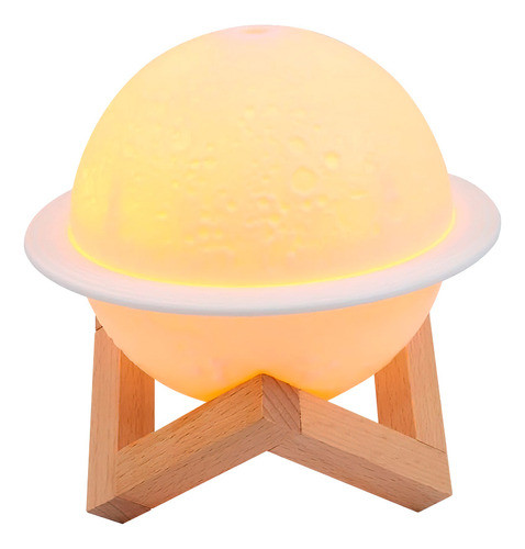 Humidificador Difusor Aceites Veladora Planeta Luz Colores 1
