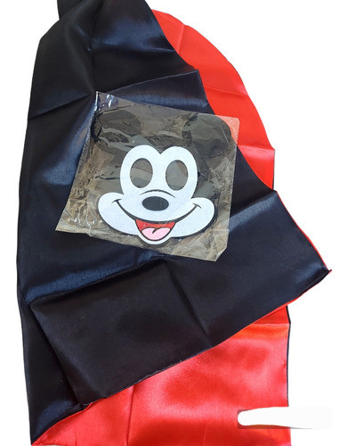 Capa De Mickey Personaje Ratón Mickey + Antifaz Exclusivo 1