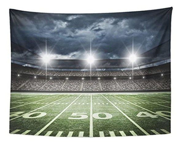 Emvency Tapiz Estadio Fútbol Satdium Field Light Night Socce 0