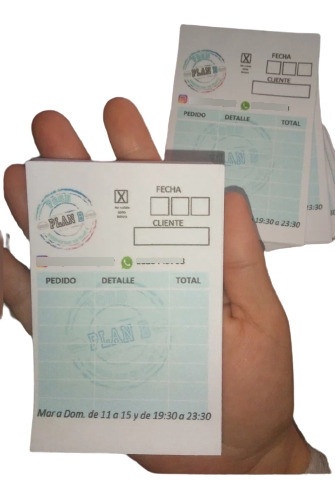 Talonarios Comandas 7x10cm 1