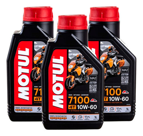 3 Litros Óleo Motor Lubrificante Motul 7100 10w60 Mv Agusta 0