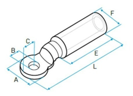 Tfb 95 Terminal Bimetálico Forjado Sección 95mm2 X5u Lct 1
