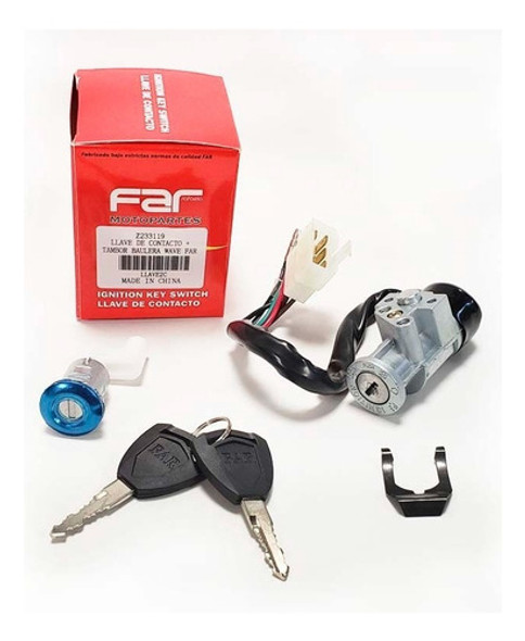 Kit Llaves Cerradura - Baulera Honda Wave 100 Far 0 Kit Llaves Cerradura - Baulera Honda Wave 100 Far 0