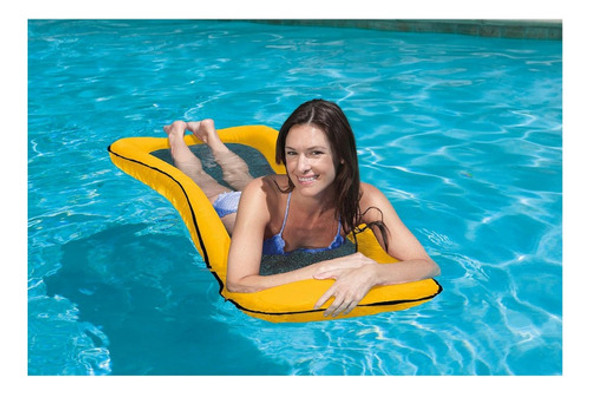 Colchoneta Flotador Inflable Con Malla Permeable Intex 1