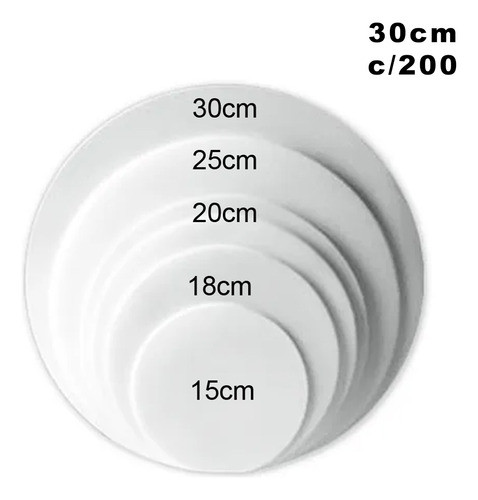 Disco De Isopor Multiuso 30cm C/200 Branco 1