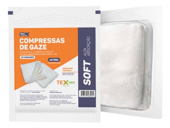 Compressa De Gaze Estéril 11 Fios 30 Envelopes-300 Unidades 1