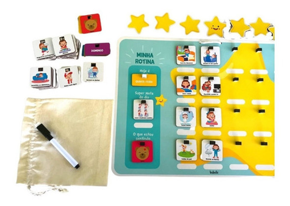 Minha Rotina Estrelinhas Babebi Quadro De Rotina Infantil Nf 0