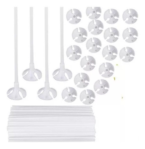 Varillas Palitos Soporte Para Globos X25 Blancas Para Latex 1