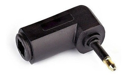Kit Com Cabo Spdif Óptico 2 Mt + Adapt 90° Em L P/ Tv Led 1