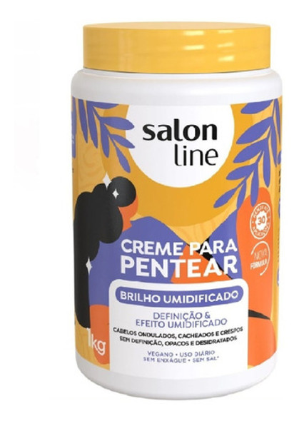 Creme Para Pentear Salon Line Brilho Umidificado 1kg 0