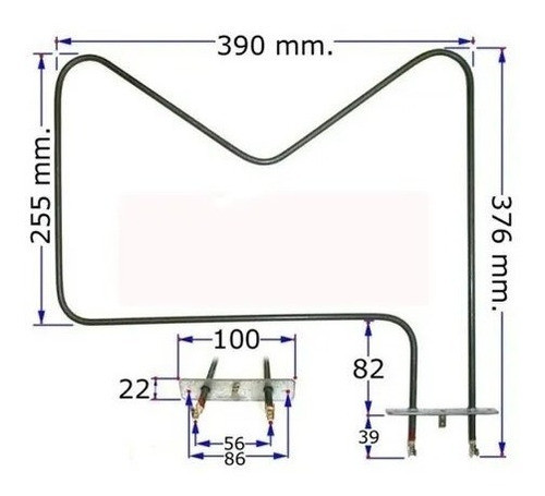 Resistencia Superior Cocinas James/ Fagor / Electrolux 1