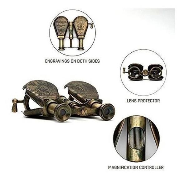 Landing Of Columbus Latón Vintage Binocular Monocular Estilo 1 Landing Of Columbus Latón Vintage Binocular Monocular Estilo 1