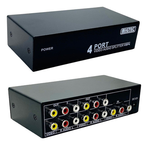 Distribuidor De Video Composto  E Audio  4 Canais Mt 104av 0