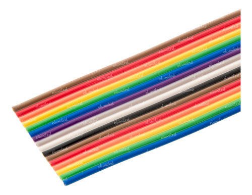 4 Metros Cable Plano 16 Conductores 16 Colores 28 Awg 0