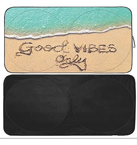 Parasol Para Auto/ Plegable/good Vibes/ 160 X80 Cm 1