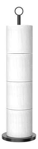 Porta Rollo Papel Higienico De Pie Acero Inoxidable Negro 0