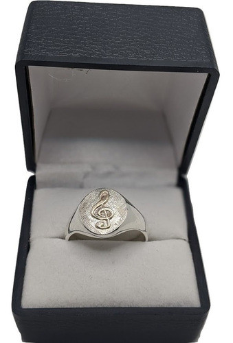 Anillo Musica Clave De Sol Plata Y Oro Profesor De Musica 0