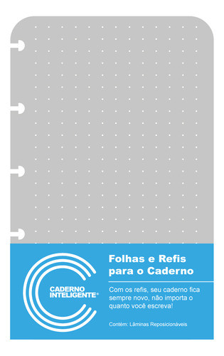 Refil Caderno Inteligente Pontilhado Inteligine Linha Branca 0