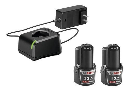 Kit Set Cargador Gal 12v-20 + 2 Baterias 12v X 2 Amper Bosch 0