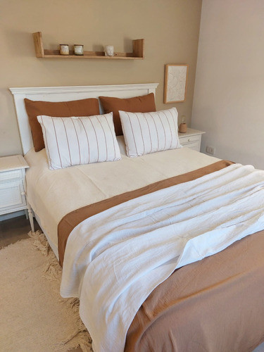 Pie De Cama Gasa 220x160cm Blanco Liso 1