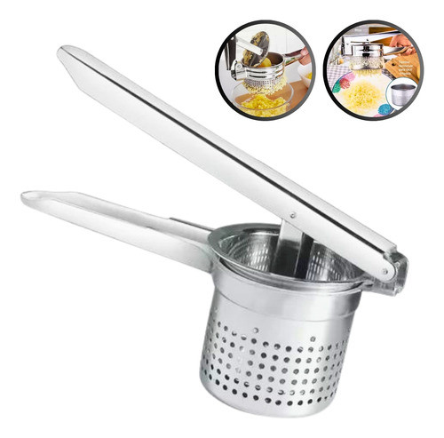 Espremedor De Batata Manual Em Aço Inox Profissional Cozinha 0