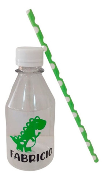 15 Botellas Plasticas 250cc Dinosaurios Verdes Tapa Sorbete 1 15 Botellas Plasticas 250cc Dinosaurios Verdes Tapa Sorbete 1