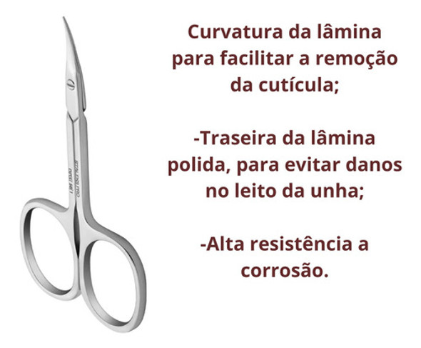 Tesoura De Cutícula Staleks Pro 50/1 - 18mm Manicura Russa 1 Tesoura De Cutícula Staleks Pro 50/1 - 18mm Manicura Russa 1