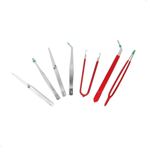 Kit 7 Pinças Profissional Eletronica Relogio Bijuteria 1