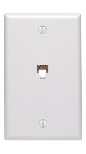 Leviton 40539pmw Tamaño Medio Teléfono Jack De Pared 6p4c Bl 0
