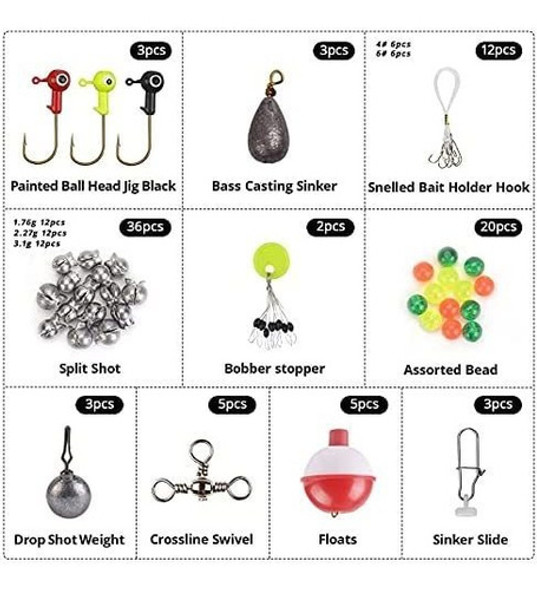 Kit Accesorios D/pesca Madbite P/agua Dulce Anzuelos/pesos + 1 Kit Accesorios D/pesca Madbite P/agua Dulce Anzuelos/pesos + 1