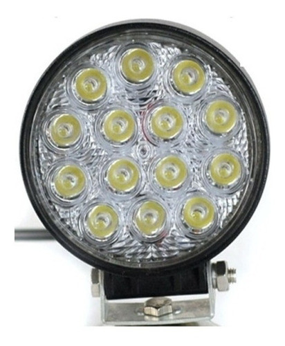 Faro Auxiliar Reflector 4x4 Led Off Road 14 Led 42w Redondo 1