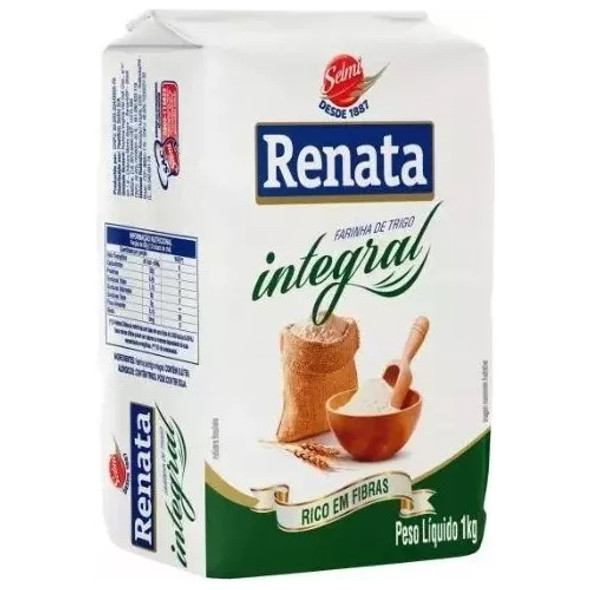Kit C/6 Farinha De Trigo Integral Renata Rico Em Fibras 1kg 1