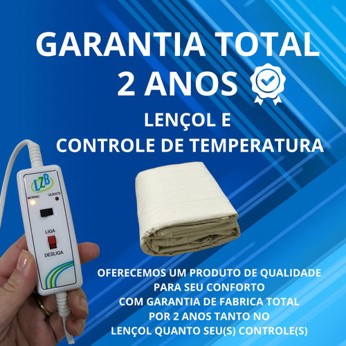 Lençol Térmico Casal Com Controle De Temperaturas 1
