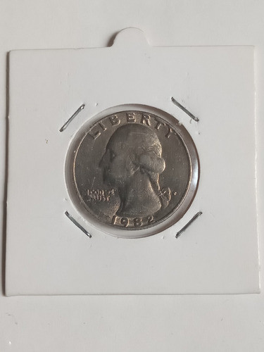 Eeuu 1982 P. Moneda De Quarter Dollar C/ Error. Mb. Mira!!!! 0