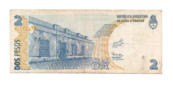 Billete 2 Pesos Conv Segundo Dis Reposición Bottero 3246 1