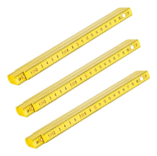 3x Metro Tipo Sueco De Fibra Gravado 2 Metros 10 Dobras 0