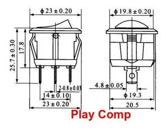 Kit 10 Peças  Chave Gangorra Redonda Branca Liga/desliga 1 Kit 10 Peças  Chave Gangorra Redonda Branca Liga/desliga 1