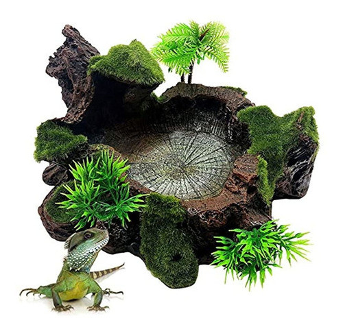 Hamiledyi Artificial Tree Trunk Reptile Platform Resin Repti 0