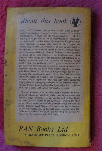 England Made Me By Graham Greene - 1ª Published 1935 1