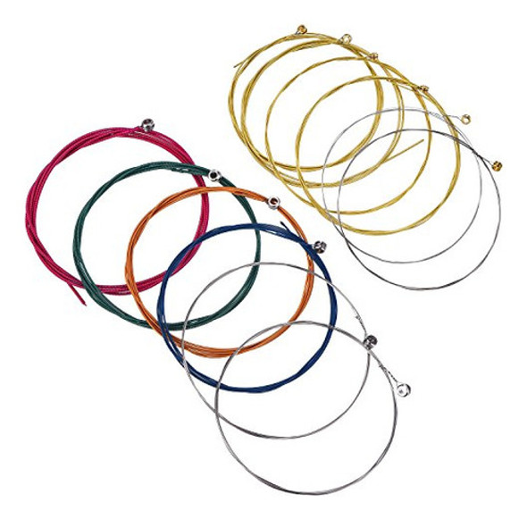 Bememo 2 Sets De 6 Cuerdas De Guitarra Cuerdas De Acero De R 0