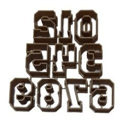 Cortante 3d Abecedario University  Numero Cookies Galletitas 1