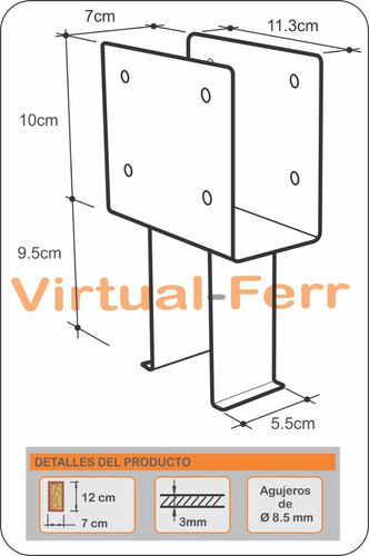 Soporte Para Vigas Y Columnas De Hormigonar 3 X 5 1