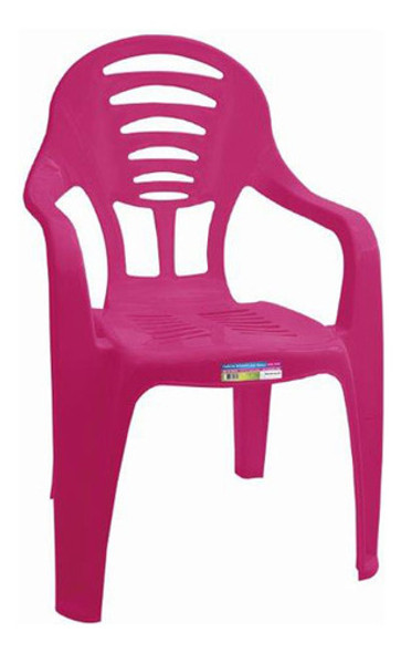 Silla Infantil Con Apoya Brazos Rosado 36x29x56 0