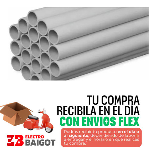 Pack X 25 Caño Rigido Pesado Pvc 25mm (1' Pulgada) 3mts 1