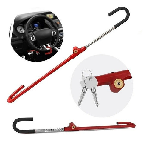 Trava Antifurto De Volante E Pedal Para Carro Autocare 0